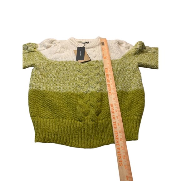 🍞🧈 Vero Moda Daiquiri Cable Knit Colorblock Sweater Size Small - Picture 4 of 8